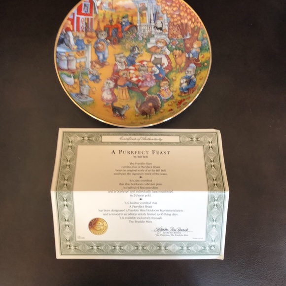 Perrrfect NIB 3 plate Bill Bell holiday set - Picture 9 of 11